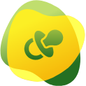 Icon of a pacifier to show that Espumisan can be given to babies