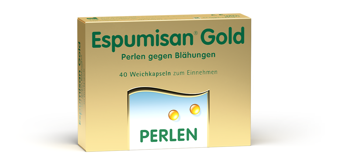 Espumisan® Gold Perlen Gegen Blähungen (Medizinprodukt)